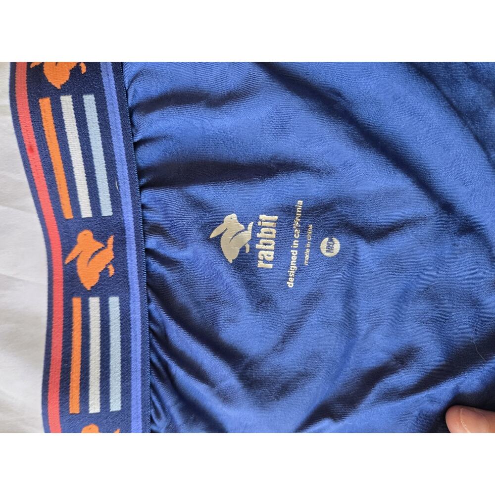 Rabbit RAD Performance Running Shorts Navy Blue Lined Quick Dry Medium Training - Picture 4 of 10